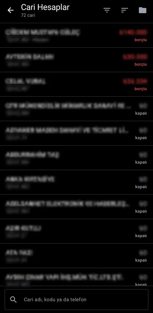 Gümrah Saha — Accounts screenshot