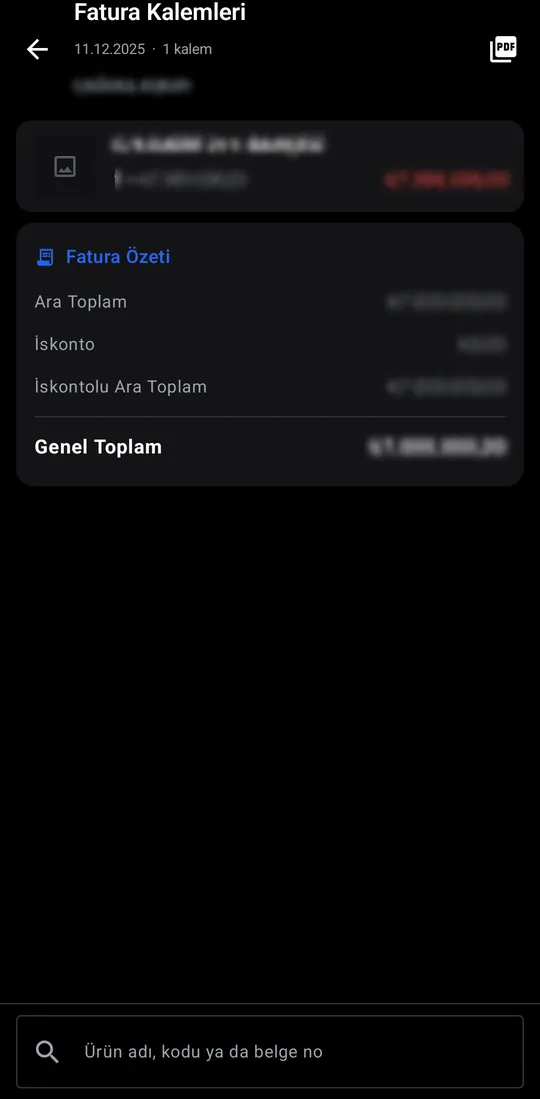 Gümrah Saha — Account card and statement screenshot
