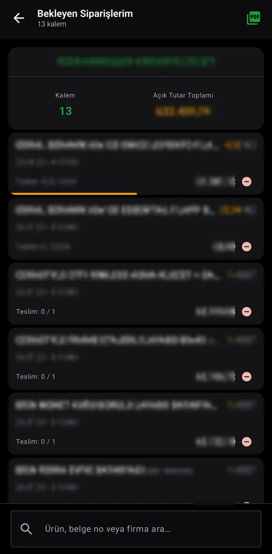 Tekno Portal — My Pending Orders screenshot
