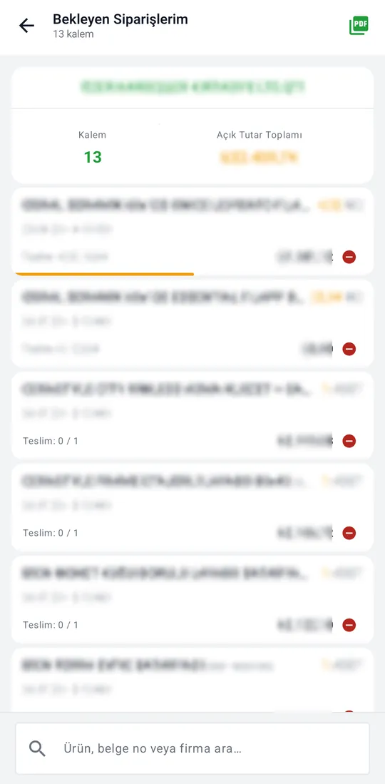 Tekno Portal — My Pending Orders screenshot