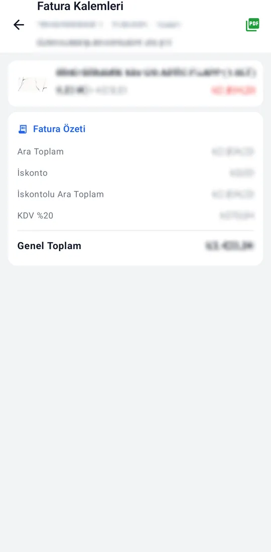 Tekno Portal — Invoice lines screenshot