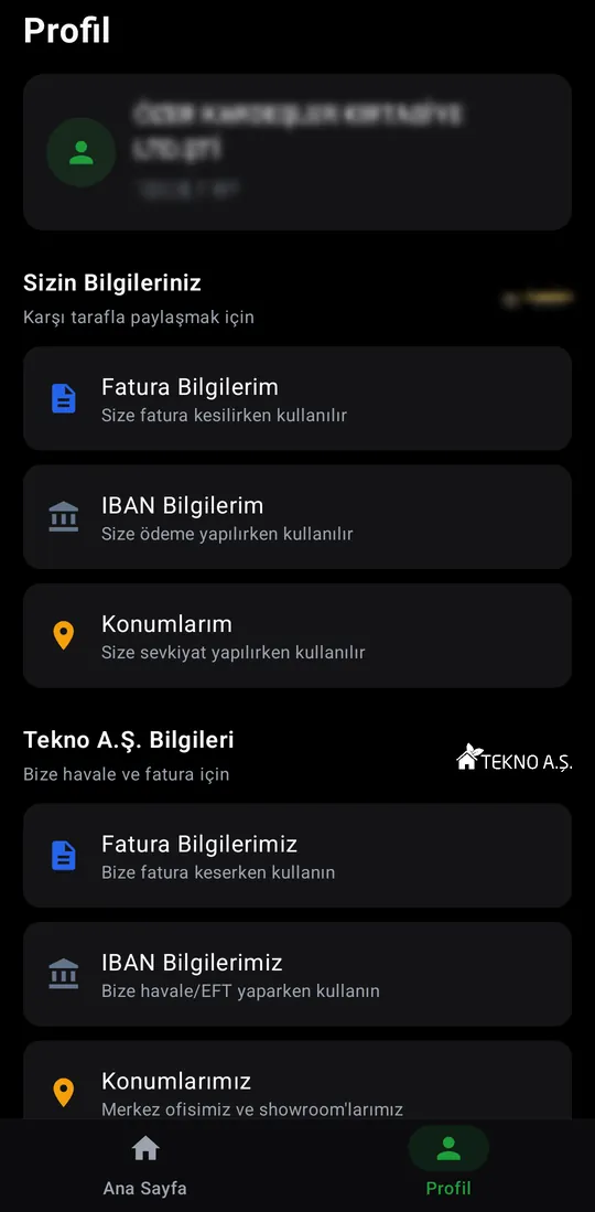 Tekno Portal — Profile tab screenshot