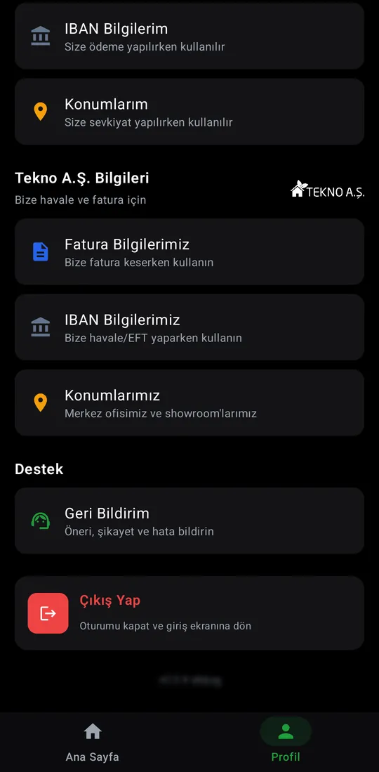 Tekno Portal — Profile tab screenshot