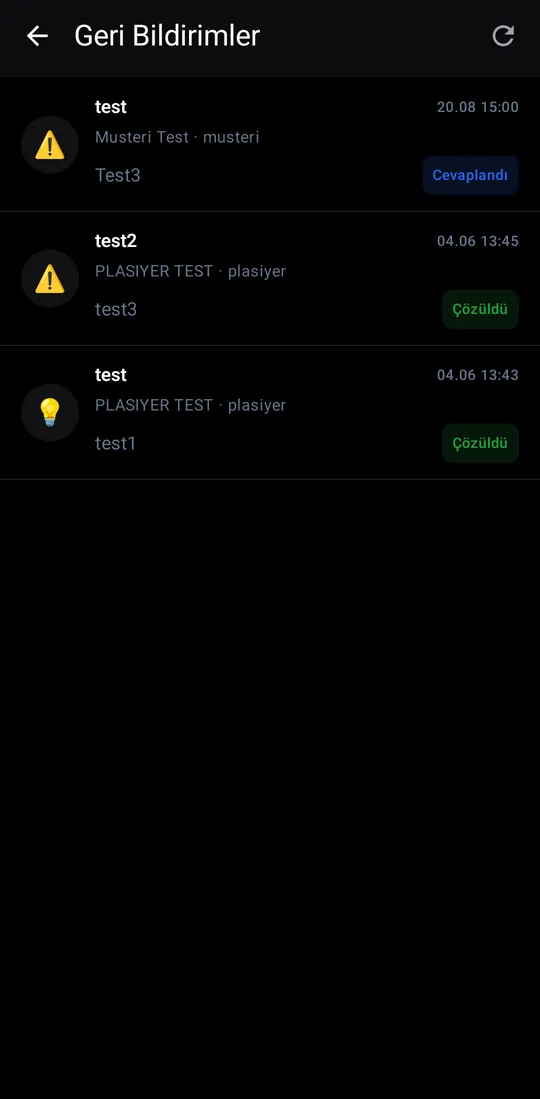 Tekno Sales — Feedback screenshot
