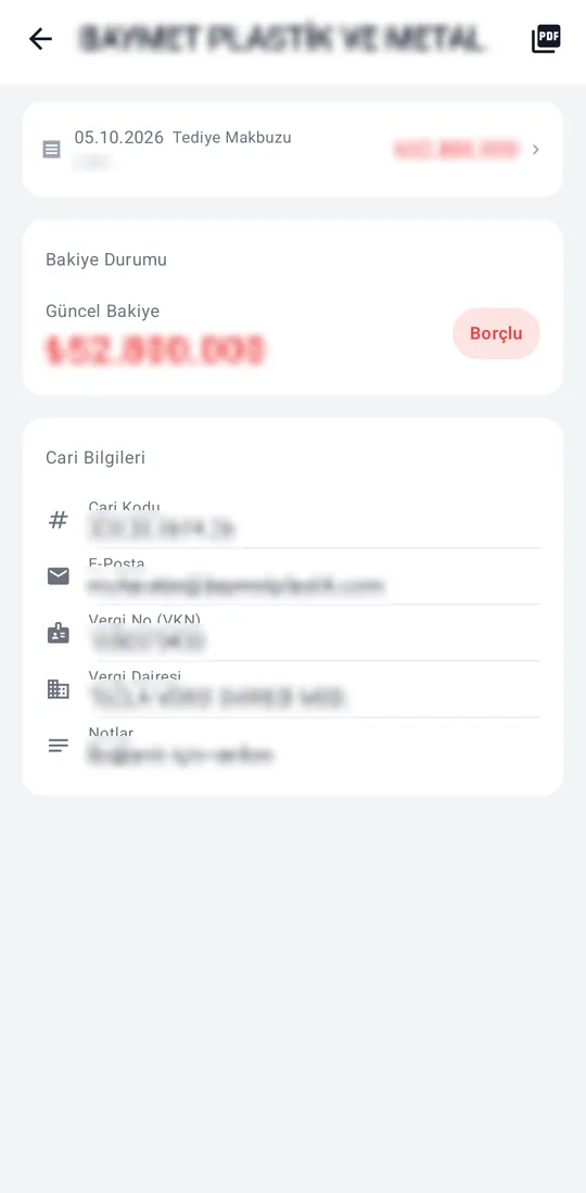 Tekno Sales — Customer Accounts screenshot