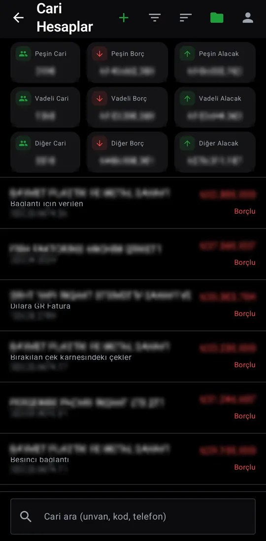 Tekno Sales — Customer Accounts screenshot