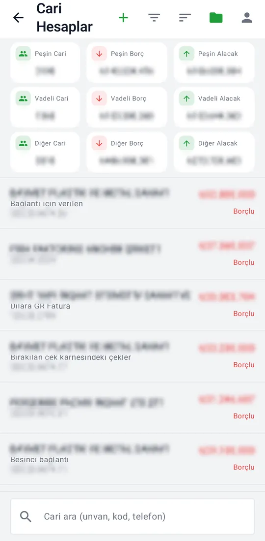 Tekno Sales — Customer Accounts screenshot