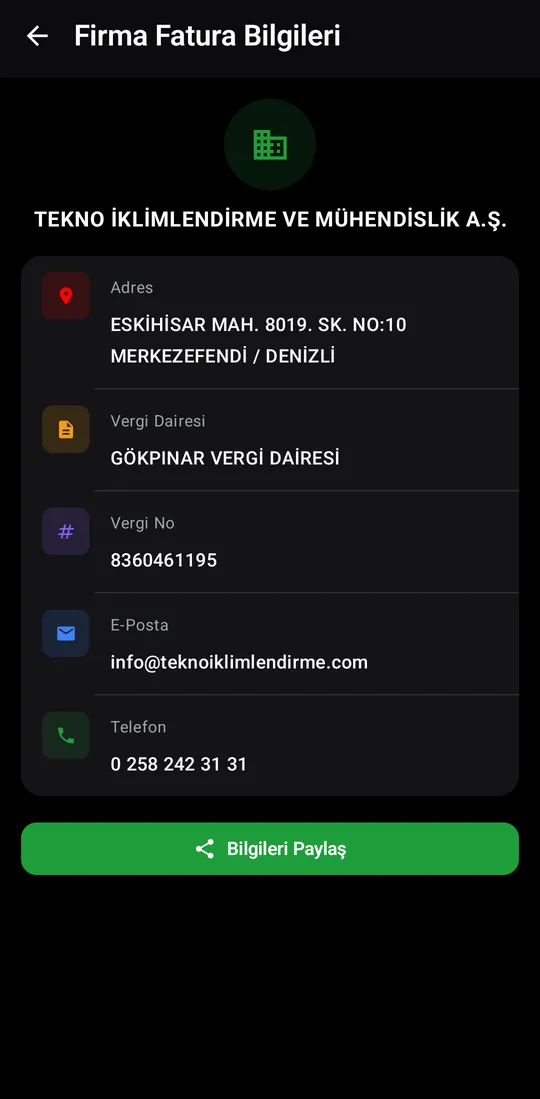 Tekno Sales — Invoice Details screenshot