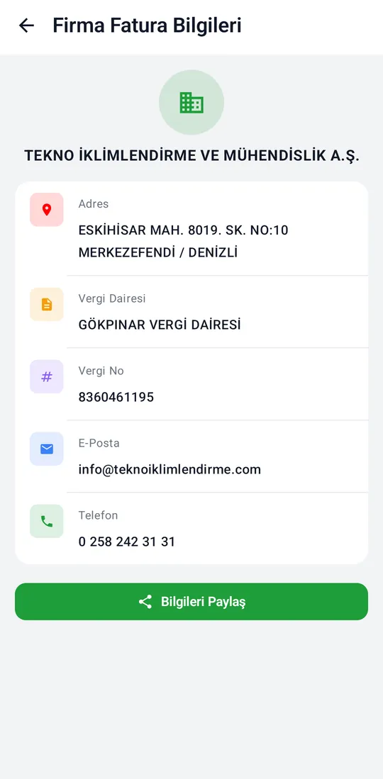 Tekno Sales — Invoice Details screenshot