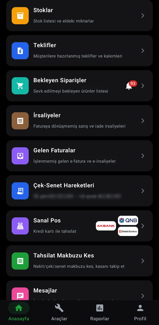 Tekno Sales — Home screen screenshot
