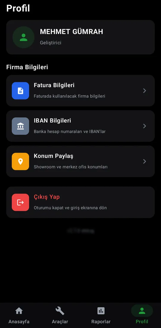 Tekno Sales — Profile tab screenshot